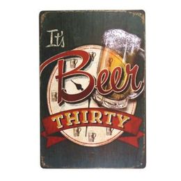 DL-It's beer dertig Metalen schilderij Club Bar Home Oude muurkunst Hangend logo Plaquette Decor256Q