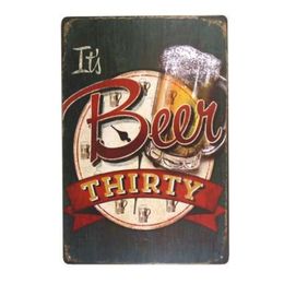 Dl-es cerveza treinta pintura de Metal Club Bar hogar antiguo arte de pared colgante Logo placa Decor2249