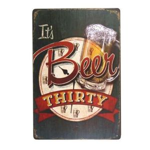 Dl-es cerveza treinta pintura de Metal Club Bar hogar antiguo arte de pared colgante Logo placa Decor188f