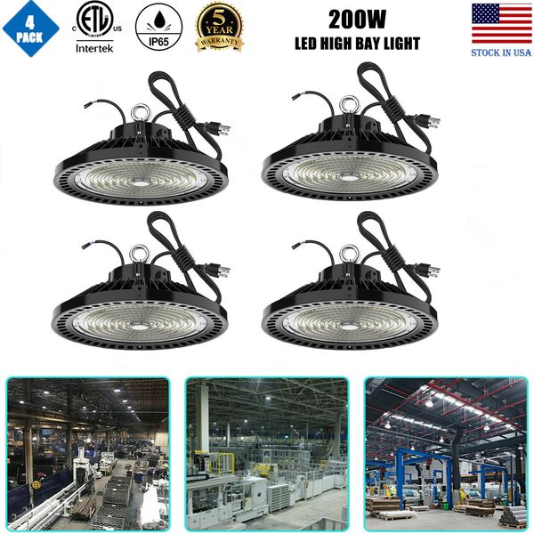 Luz LED para techo alto UFO 240W 200W 150W luces LED para tienda lámpara Highbay almacén Industrial accesorios de lámpara UFO ETL 5000K