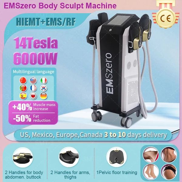 DLS-EMSLIM 14 Tesla 6000W HIEMSLIMF EMSzero Électro Magnétique Brûler Fat Muscle Stimulator Ems Neo Electric Body Sculpting Machine