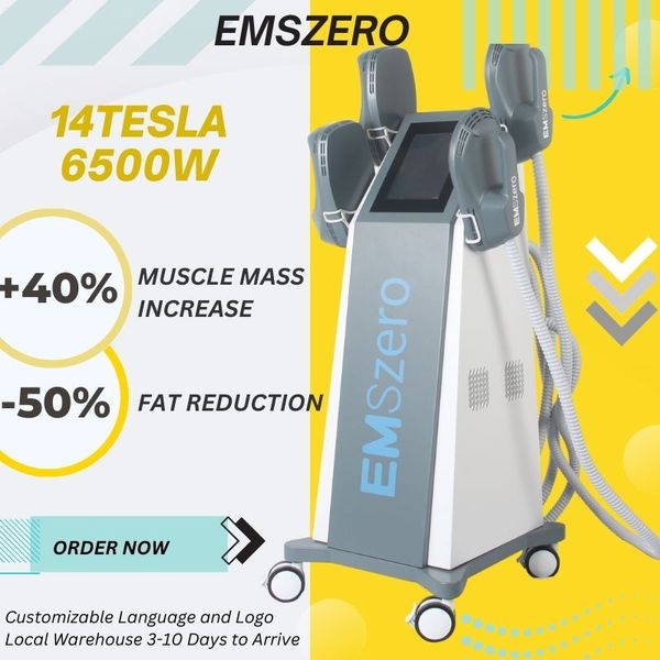 DLS-EMSLIM Hi-emt RF Muscle Stimule 14 Tesla 6500W EMSzero Fat Removal Body Sculpting Machine