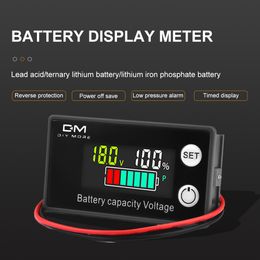 DM 6133A LCD Batterie Capacité Indicateur Température Alarme DC 8V-100V Acide de plomb Lithium Lifepo4 Voltmètre Tension de tension 12V 24V