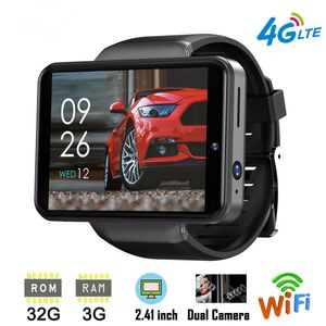 DM101 Max S 4G Reloj inteligente Teléfono Android 7.1 Quad Core 3GB 32GB Podómetro de frecuencia cardíaca IP67 Impermeable 2.4 '' Smartwatch Cámara dual