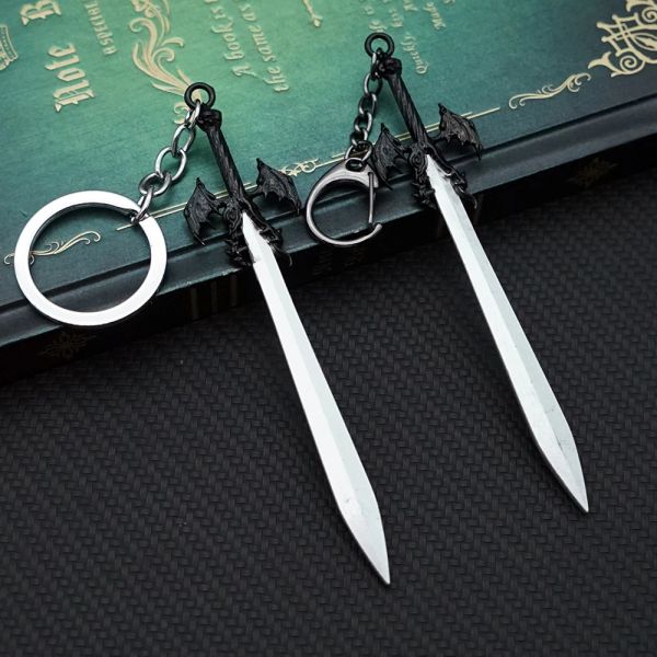 Keychain DMC Dante Sword Alastor Key Chain Pendante Keychains For Men Accessoires de jeu Sac Car Key Ring Jewelry Llaveros