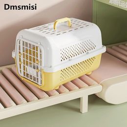 Dmsmisi Pet Air Box Luchttransport Pet Cage wanneer u draagbare plastic luchtdoos voor honden reist, draagbare reizen 240423