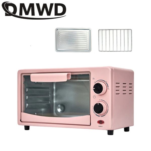 DMWD 12L Mini four électrique multifonctionnel grille-pain pizza gâteau cuisson gril automatique rôti poulet poêle Machine EU 230308