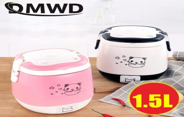 Dmwd 15l Mini cuiseur à riz électrique Portable cuisson vapeur multifonction récipient alimentaire pot à soupe chauffage boîte à déjeuner 13 personnes C17507808