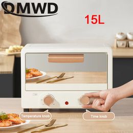 DMWD 220V Elektrische Oven Multifunctionele Bakmachine Intelligente Timing Kleine Koffiebrander Brood Pizza Gedroogd Fruit 15L 230308