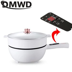 DMWD 3L multifonction électrique sauté repas Wok poêle antiadhésive alimentaire vapeur intelligent sans fumée Pot ragoût chauffage de cuisson 231229