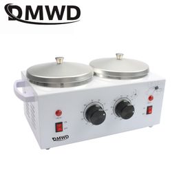 DMWD commerciële dubbele tank chocolade smeltkroes fondue wax warmer elektrische warme chocolademelkwarend cilinder melter waxer EU -plug