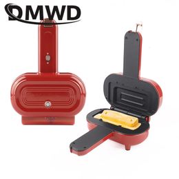 DMWD Machine de sable de presse à double face friture Pan de cuisson mini-fromage gril petit déjeuner pain toother toaster ombre électrique 240228