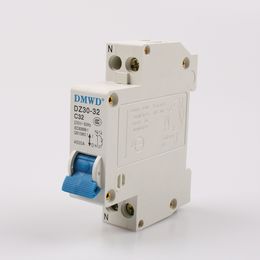 DMWD DZ30-32 1P + N MINI CIRCUIT BRISHER 6A 10A 16A 20A 25A 32A DIN RAIL MOUNTING MINIATURE AIR MOYENT