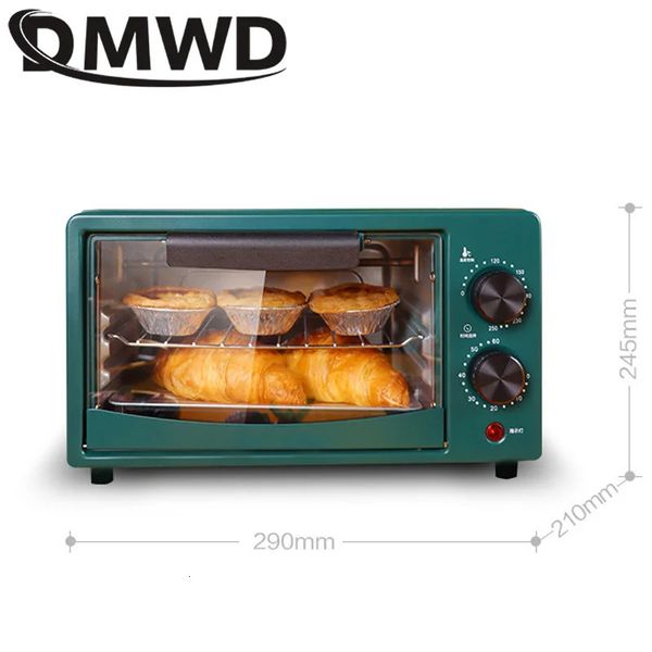DMWD – Mini four électrique domestique 12l, multifonction, pour pain, œufs, tarte, Machine de cuisson, grille-pain à synchronisation intelligente, petit déjeuner, 230308