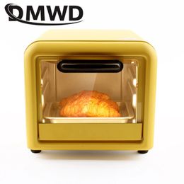 DMWD Multifunción Mini Pizza Eléctrica Crepe Panadería Horno Asado Parrilla Máquina de Desayuno Galletas Pastel Pan Fabricante Hornear Tostadora 230308