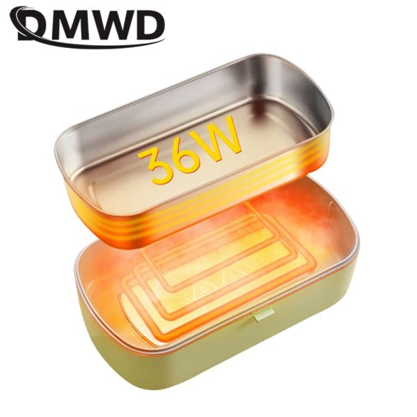 DMWD Boîte à lunch électrique Portable 0,9 L Cuisailleur à riz chauffeur Hot Pot Food Coucheur à vapeur de cuisson Contauteur Bureau Not Injection d'eau