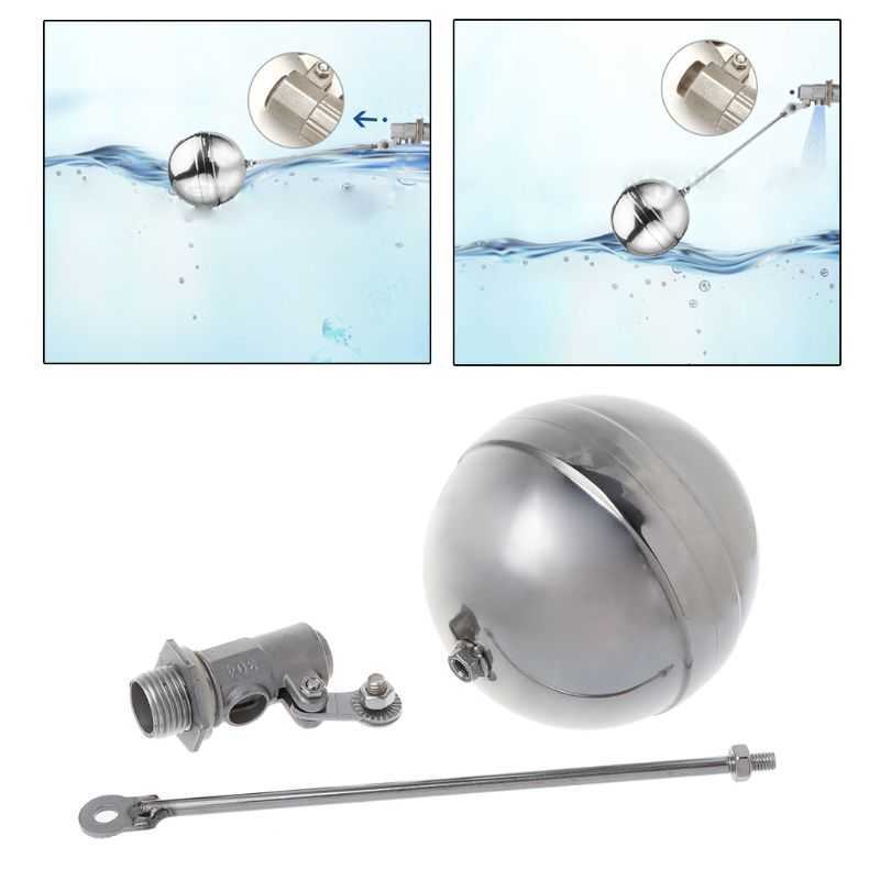 DN15 Male Thread Water Tank Ball Stainless Steel Flow Control Float Sensor 210727