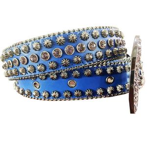 DNA of BB Simon Rhintone Belt met blauwe riemriembloemmeisjes en jongens Rhintone Belts 2165