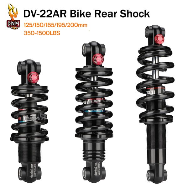 Amortiguador trasero DNM DV-22AR para bicicleta de montaña, amortiguador de suspensión de resorte plegable para bicicleta de montaña, 125/150/165/190/200mm