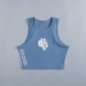 Niet retourneren of ruilen De Wolf Head Mouwloos Strak Yogavest Voor Vrouwelijke Zomer DARCSPORT Korte Fitness Sportkleding 412 780