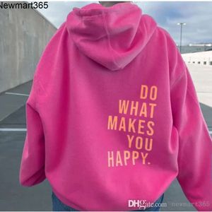 Doe wat je gelukkig maakt Sweatshirt hoodie dames sweatshirt mode hoodie brief