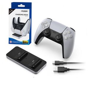 Dobe Charger Dock voor Sony P-5 PlayStation 5 PS5 Game Controller Dual Port Stand Station Indicator Base Fast Charging