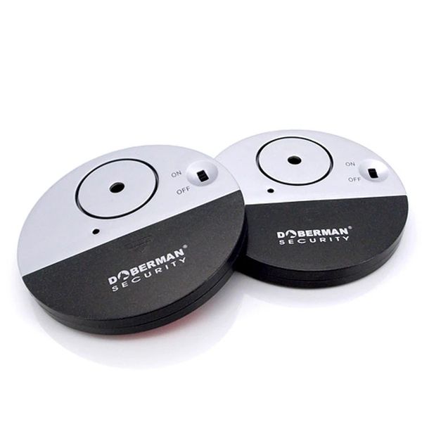 Doberman Sensor de seguridad Detector Puerta Ventana Vibración Alarma para advertencia Ladrones Intruso Alarma de seguridad para el hogar