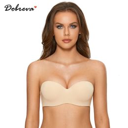 DOBREVA femmes soutien-gorge sans bretelles Push up rembourré grande taille sans couture à armatures Convertible sous-vêtements Bandeau soutiens-gorge DD 240201