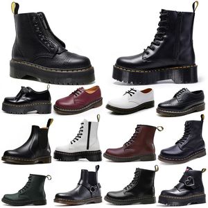 Botas de diseñador de doct Botas cortas Martens Martins Menores Marten High Top de cuero Invierno Botones de nieve Oxford Bottom Toble Shoes Booties