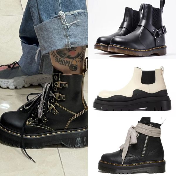 Doc Martens Zapato de diseñador Martens Mujeres Hombres Triple Negro Martin Botines de plataforma de invierno Clásico 8 ojos Oxford Zapatos de tobillo con fondo