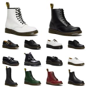 Doc Martins Designer Boots AirWair Platform Ankle Martin Boot High Doc Martens Jadon Smooth Leather Nappa Classic Hommes Femmes Hiver Neige Booties Low Flats Chaussures