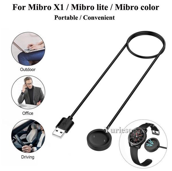 Adaptateur de chargeur de quai Câble de charge USB pour Xiaomi Mibro X1 / Lite / Mibro Color SmartWatch Sport Smart Watch Accessoires Accessoires Portable de court-circuit portable