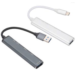 Dock accessoires informatiques lecteur de carte en alliage d'aluminium adaptateur de Type C USB 5 en 1 convertisseur de moyeux