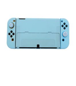 Dockable Case voor Nintendo Switch OLED met 4 pc's dezelfde kleurenduimkappen schattige Joycon Controller Grip Protective Cover Game Access7681808