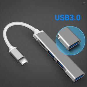 Docking Station Mini Plug and Play High Strength Aluminium Legering 4 in 1 USB/Type-C Hub voor computer