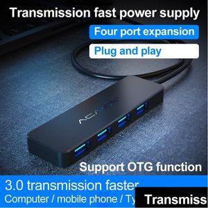 Estaciones de acoplamiento ACASIS USB HUB 3.0 MTI Splitter 4 Port 2.0 para Len Book Pro PC 3 0 Computadoras de entrega de caída de potencia de expansión NetworkIn DHW9N