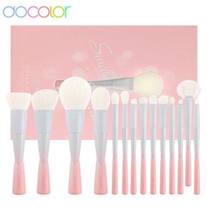 Docolor 14pcs Makeup Brushes Set Foundation Professional Powder Powder Eyeshadow Blush High Quality Synthetic Hair Cosmetic Brush240102