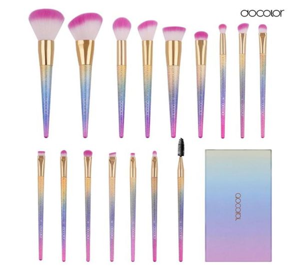 Docolor pinceaux de maquillage 10 pièces 16 pièces maquillage fantaisie ensemble fond de teint poudre fard à paupières Kits Contour brosse maquillage brosse Set9531346