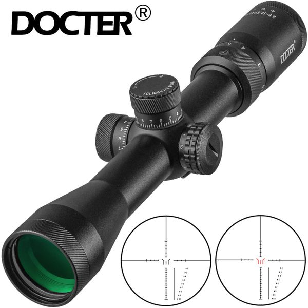 Docter 2.5-12.5x40 Ir Scopes Chasse Air Rifle Scope Fil Télémètre Réticule Mil Dot Réticule Riflescope Tactique Optique Sights