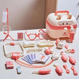 Doctor Set for Kids fait semblant jouer aux filles jeu de rôle de jeu Hôpital Accessoire Kit infirmière outils Sac Toys Enfants Gift 240407