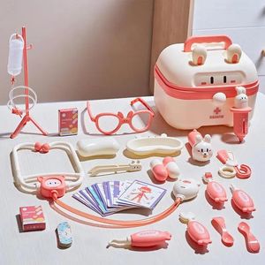 Doctor Set for Kids Fingen Play Girls Roleplaying Games Hospital Kit de accesorios de enfermería Toos de bolsas para niños Regalo 240315