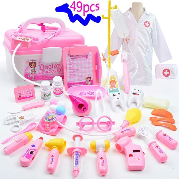doctor set juguetes para niños niñas niños 3 años disfraz juego de simulación juegos nios 3 aos 46 LJ201012