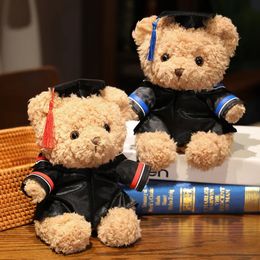 Médecins vêtements ours en peluche poupée en peluche petit ours assis poupée garçons filles étudiants cadeau de remise des diplômes 240328