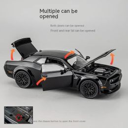 Dodge Challenger Hellcat Toy Car pour 1: 32 Scale Die Cast Mettel Toy Tot Fat Back Hellcat Model Cars with Sound and Light Hellc