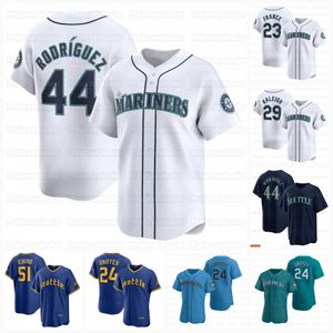 Julio Rodriguez 2024 Mariners Jersey Ken Griffey Jorge Polanco Jr. Crawford Nelson Cruz Cal Raleigh Ty France Andres Munoz Mitch Haniger Seattle Suzuki Anderson