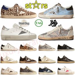 2024 Nieuwe release Women Golden Goodes Casual schoen beroemde luxe Italië merk Sneakers Hi Ball Super Star Men Dikke bodem Suede leer vuile plaatvormige trainers