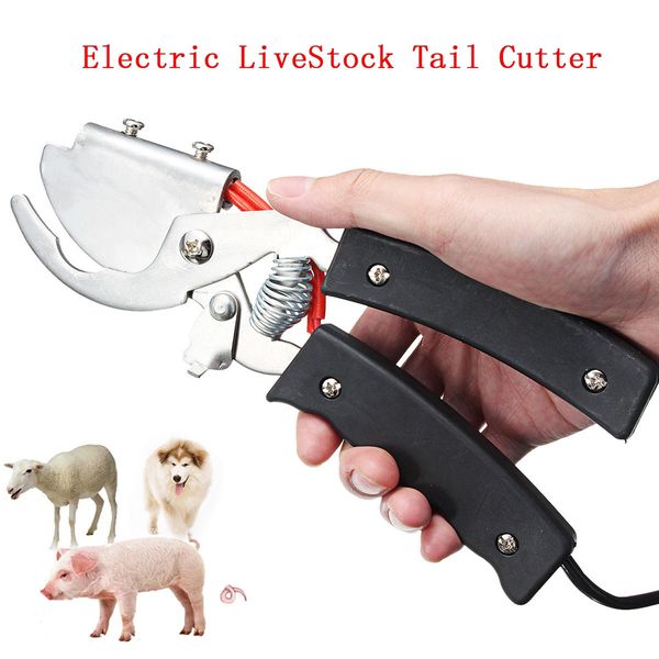 Doersupp 150W 220V électrique outil de coupe de queue de bétail pour chien cochon chiot mouton queue Cutter ferme élevage fournitures outils portable Y200321