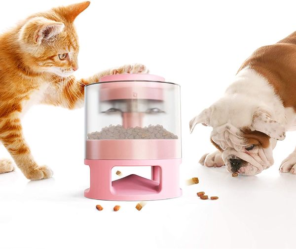 Jouet Puzzle pour chien et chat à gamelle pour ingestion lente, jouet d'animaux de compagnie pour l'entraînement du qi avec une alimentation saine, jouets amusants pour animaux de compagnie, bol de catapulte alimentaire