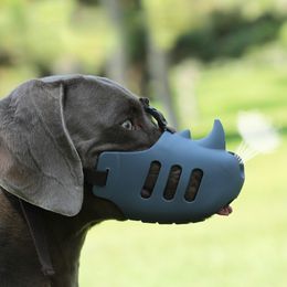 Hond Anti-bijtmond snuit Huisdier Verstelbare riem Zachte verstelbare bijtvaste hoezen Maskers Hoezen Siliconen voor honden
