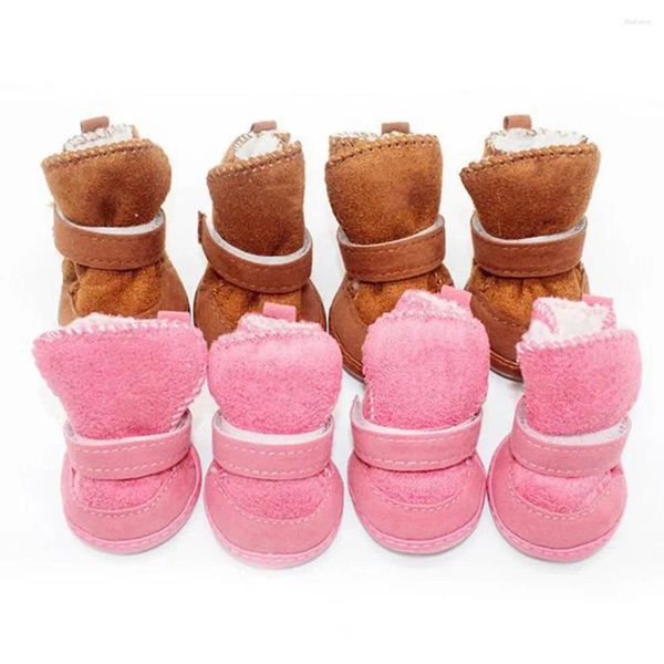 Vêtements pour chiens 1 paire chaussures de compagnie bottes de tube moyen confortable excellent hiver petite neige pour extérieur